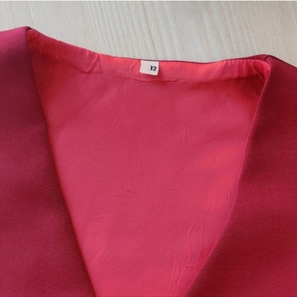 Vintage Boys Burgundy Red 3 Piece Formal Outfit Set  Size 12 - Picture 6 of 12